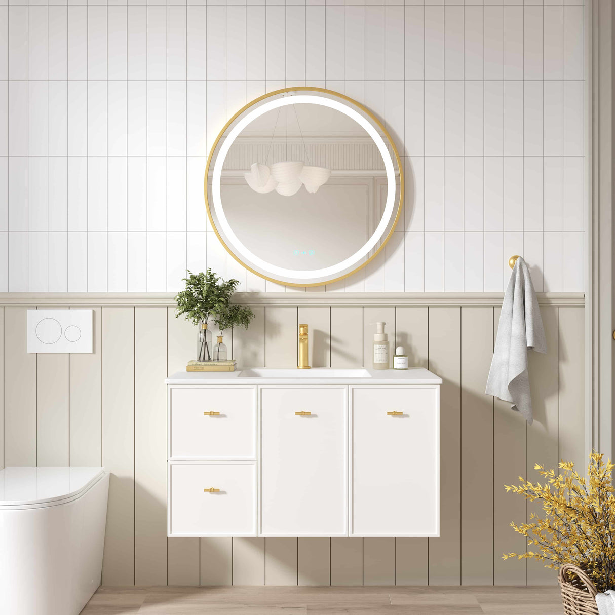 Seattle Wall Hung Vanity Cabinet Matte White 