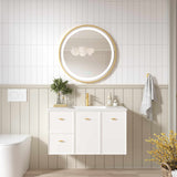 Seattle Wall Hung Vanity Cabinet Matte White 