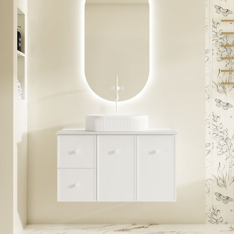 Seattle Wall Hung Vanity Cabinet Matte White 