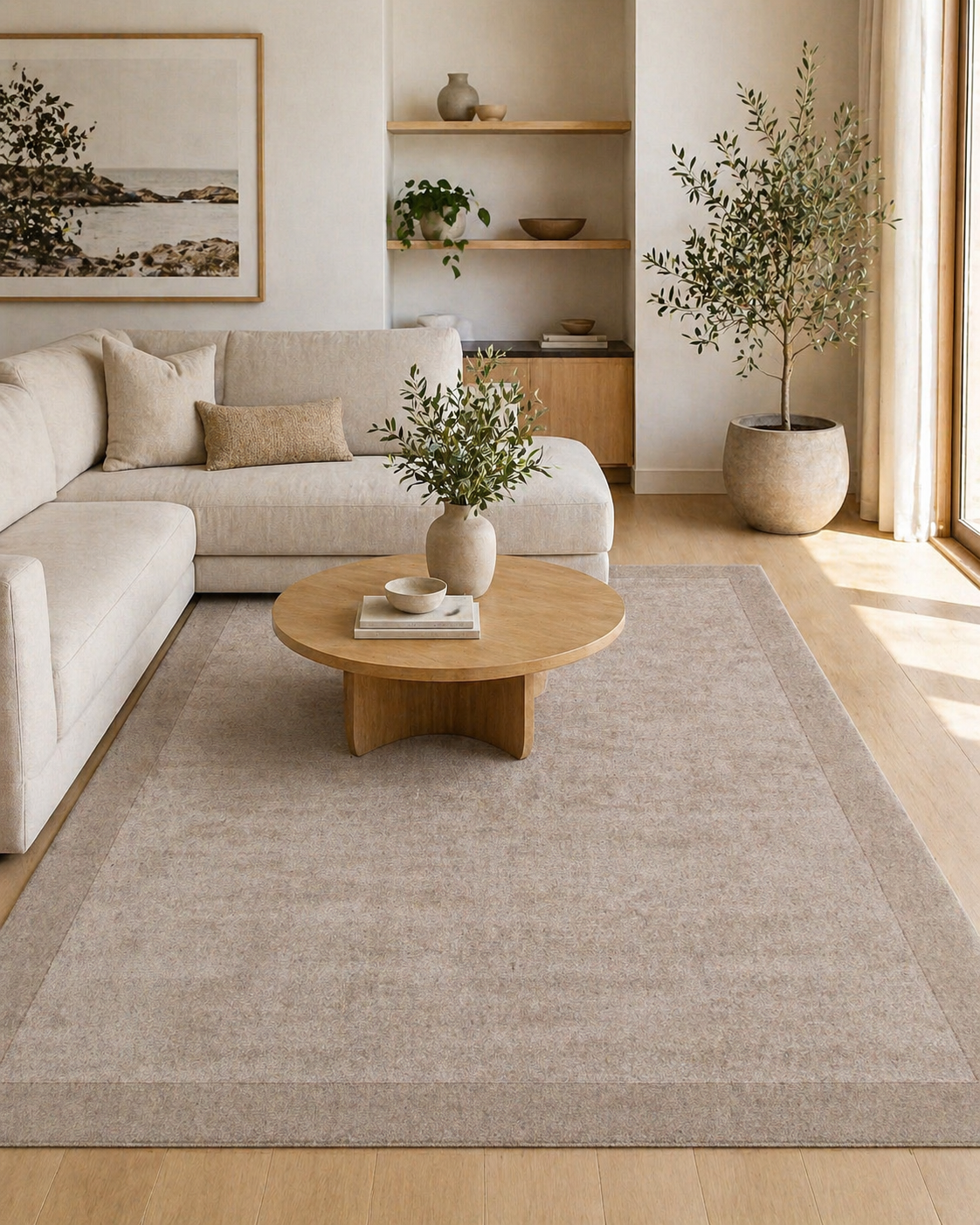 Sedona Caramel Border Wool Rug