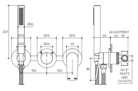 Sereia Basin Mixer Lead Free drawing 5