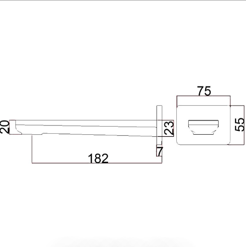 Seto Straight - Bath Spout