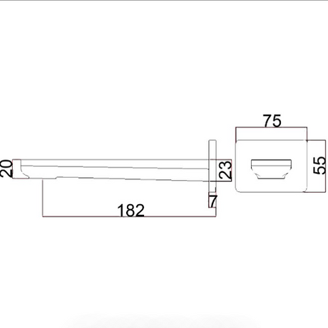 Seto Straight - Bath Spout