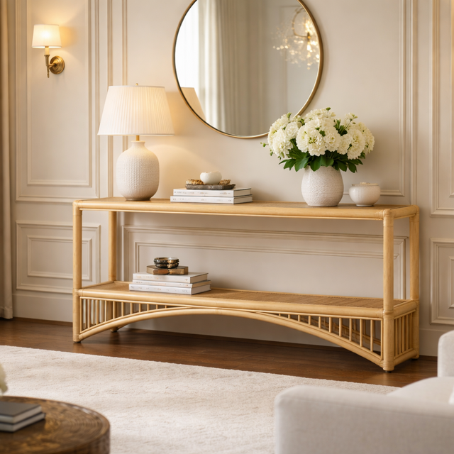 Shelley Rattan Console Table - 1.5m