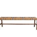 Sienna Woven Teak Bench Seat - 1.52m