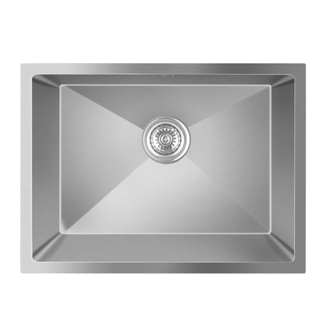 Single Bowl Top/Undermount Kitchen/Laundry Handmade 304 Stainless Steel Sink 580*440*230mm