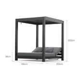 Skyline Outdoor Aluminium Daybed in Charcoal