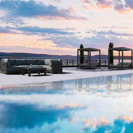 Skyline Outdoor Aluminium Daybed in Charcoal
