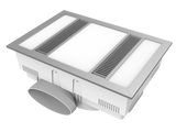 MODURA Slender Silver High Extraction Exhaust Fan With Panel Light 24w
