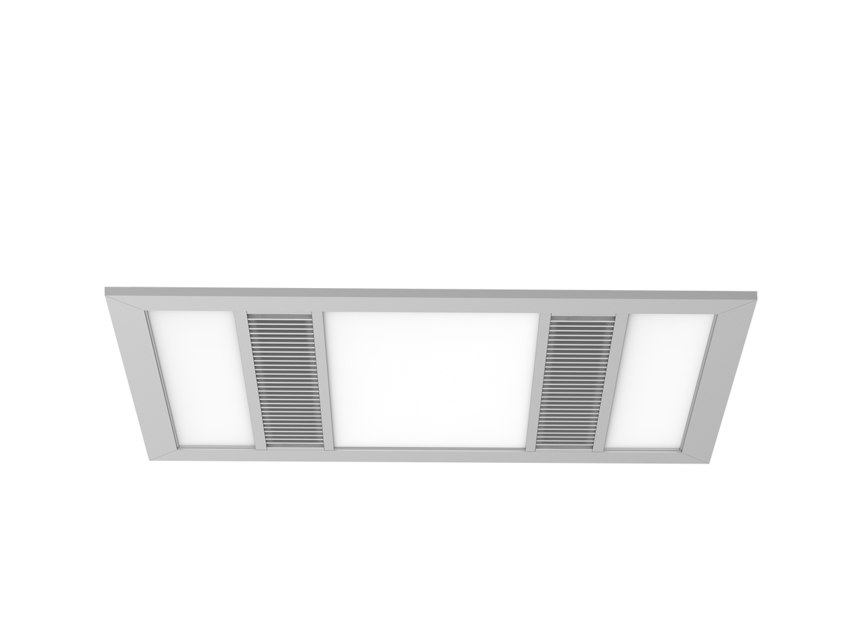 MODURA Slender Silver High Extraction Exhaust Fan With Panel Light 24w