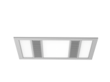 MODURA Slender Silver High Extraction Exhaust Fan With Panel Light 24w
