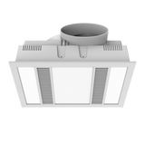 MODURA Slender White High Extraction Exhaust Fan With Panel Light 24w