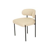 Soho Sleek Metal Dining Chair - Linen