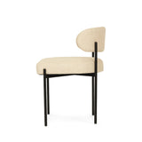Soho Sleek Metal Dining Chair - Linen
