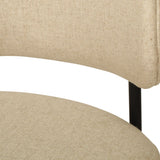 Soho Sleek Metal Dining Chair - Linen