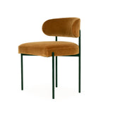 Soho Sleek Metal Dining Chair - Rust
