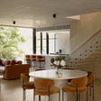 Soho Sleek Metal Dining Chair - Rust