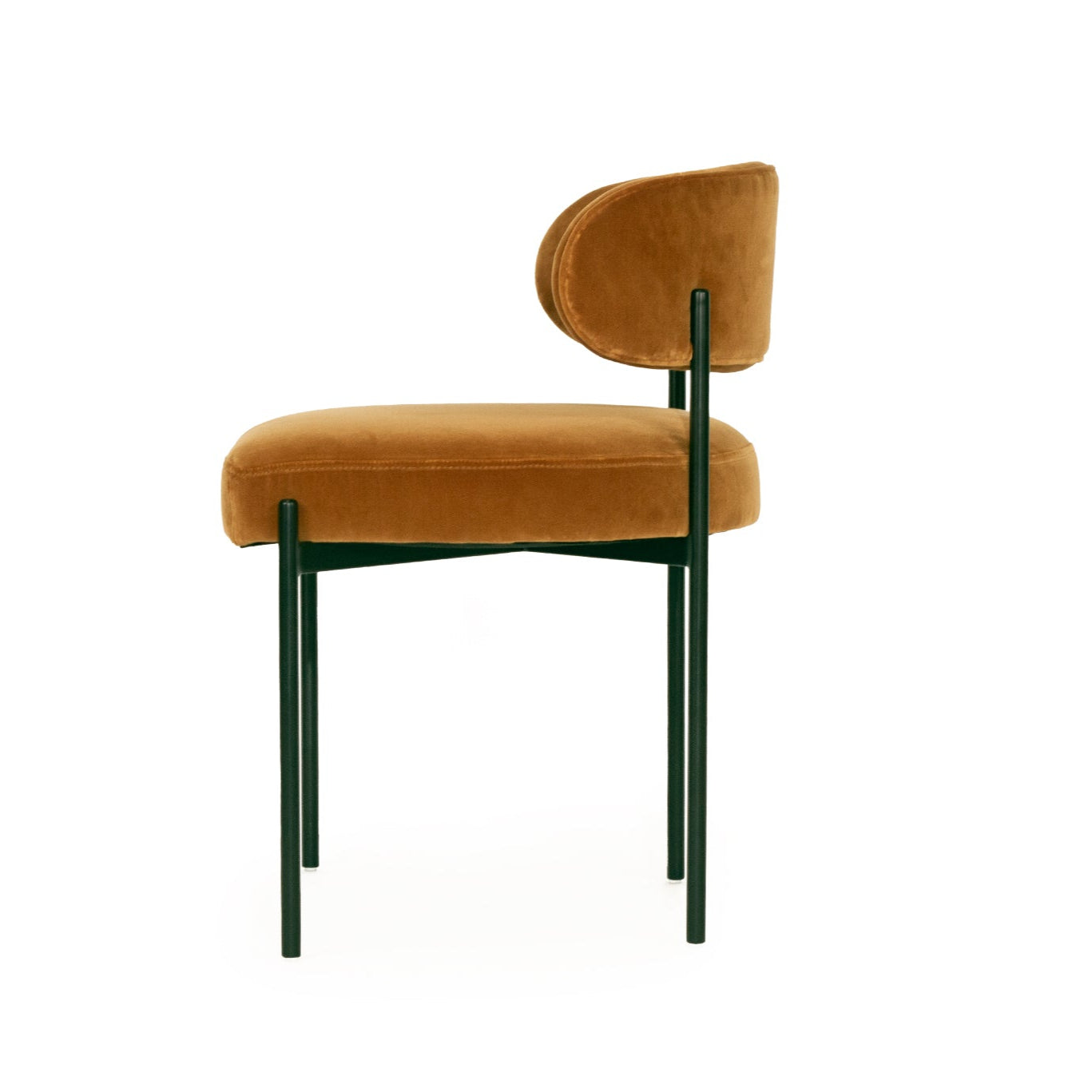Soho Sleek Metal Dining Chair - Rust
