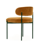 Soho Sleek Metal Dining Chair - Rust