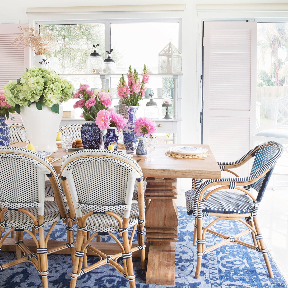 Sorrell Side Rattan  Chair  – Navy