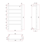 Spartan Six Straight/Round 600x790x118mm 6 Bars 80Watts