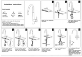 OTTI Pull Out Sink Mixer 420 - Brushed Gun Metal Technical Drawing