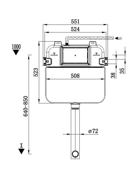 R&T In Wall Cistern (R&T G30032)
