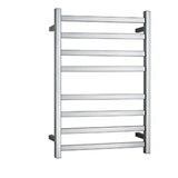 UNIVERSAL Square Electric Heated Towel Rack 8 Bars Inlet Chrome