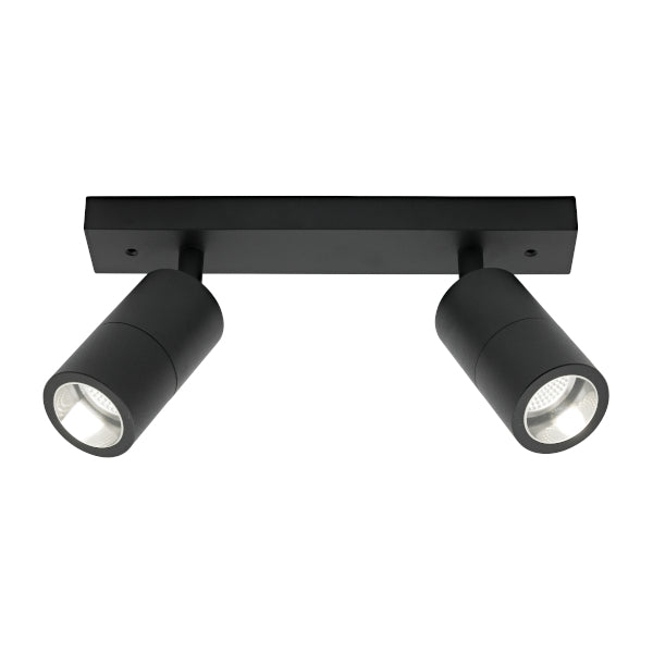 Stockholm 2Lt Rail Black Frame IP44