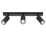 Stockholm 3Lt Rail Black Frame IP44