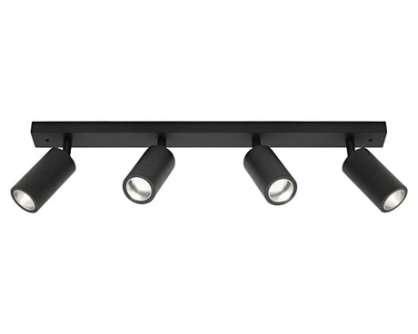 Stockholm 4Lt Rail Black Frame IP44