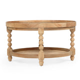 Stradbroke Bobbin Oak Coffee Table – Round