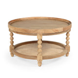 Stradbroke Bobbin Oak Coffee Table – Round