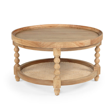 Stradbroke Bobbin Oak Coffee Table – Round