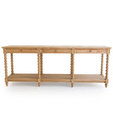 Strathmore Bobbin Console Whitley Cedar Table - 3 drawer - Plain Top - 2.2m