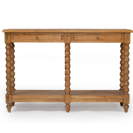 Strathmore Bobbin Console Whitley Cedar Table  – 2 Drawer – Herringbone Top - 1.3m