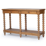 Strathmore Bobbin Console Whitley Cedar Table  – 2 Drawer – Herringbone Top - 1.3m