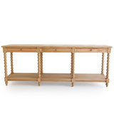 Strathmore Bobbin Console Whitley Cedar Table – 3 Drawer – Herringbone Top - 2.2m