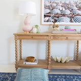 Strathmore Bobbin Console Whitley Cedar Table – 3 Drawer – Herringbone Top - 2.2m