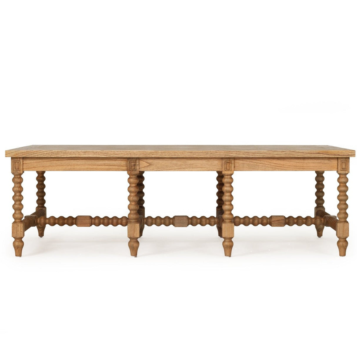 Strathmore Bobbin White Cedar Coffee Table - Herringbone Top - 1.5m