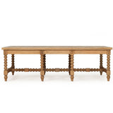 Strathmore Bobbin White Cedar Coffee Table - Herringbone Top - 1.5m