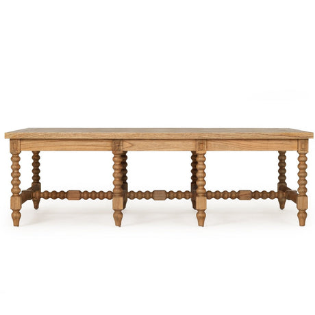 Strathmore Bobbin White Cedar Coffee Table - Herringbone Top - 1.5m