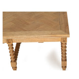 Strathmore Bobbin White Cedar Coffee Table - Herringbone Top - 1.5m