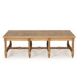 Strathmore Bobbin White Cedar Coffee Table - Herringbone Top - 1.5m