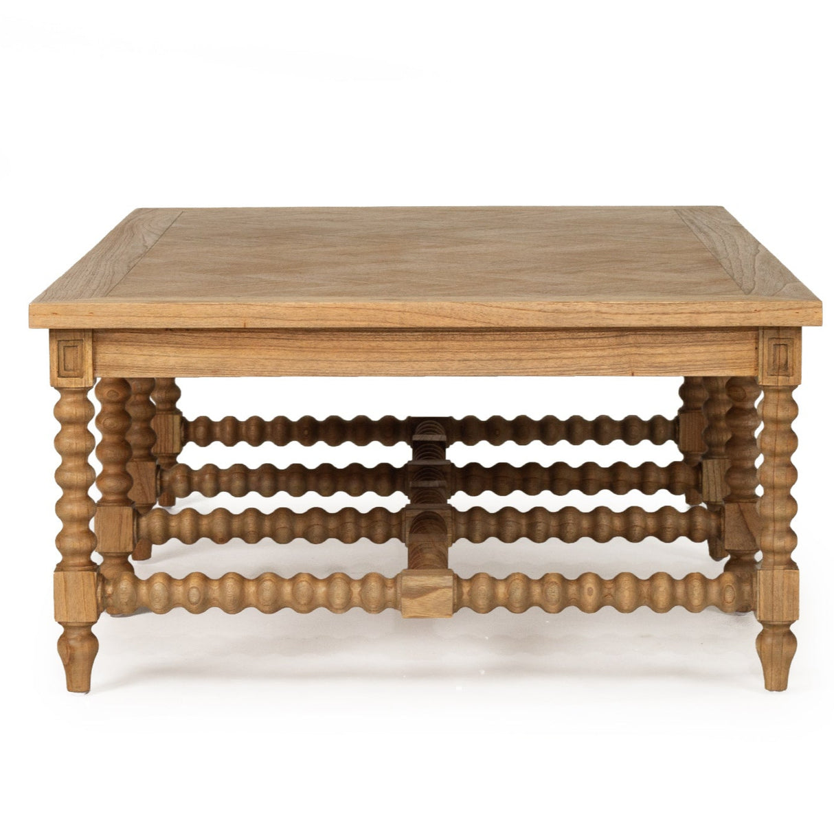Strathmore Bobbin White Cedar Coffee Table - Herringbone Top - 1.5m