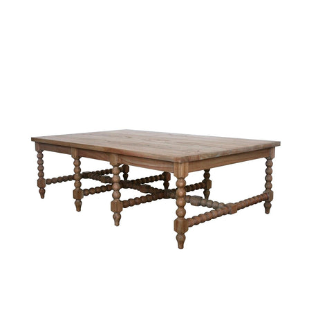 Strathmore Bobbin White Cedar Coffee Table - Plain Top - 1.5m