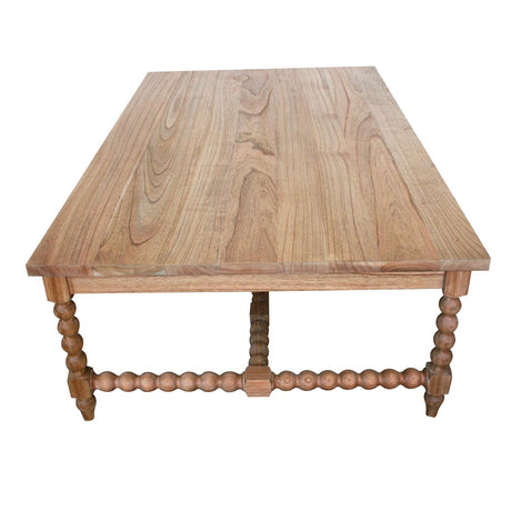 Strathmore Bobbin White Cedar Coffee Table - Plain Top - 1.5m