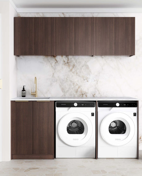 Havana Fluted Sable Walnut Laundry Kit 1960x600x2100