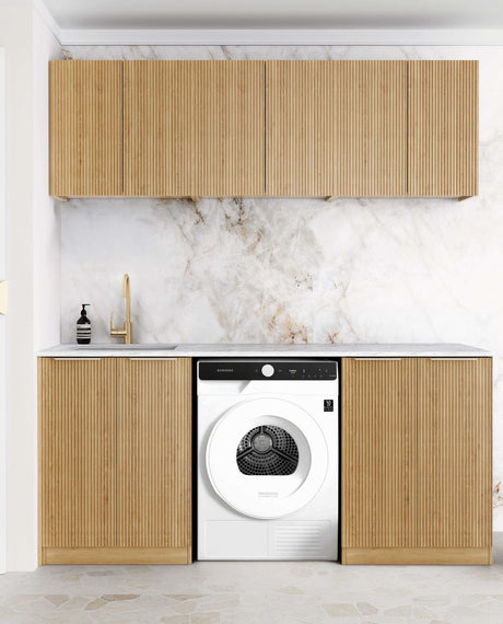 Havana Fluted Woodland Oak Laundry Kit 1960x600x2100