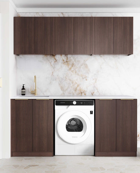 Havana Fluted Sable Walnut Laundry Kit 1960x600x2100